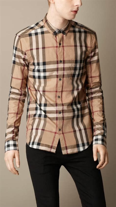 burberry pattern shirt fake|burberry shirt long sleeve.